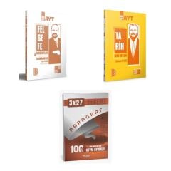 2027 Benim Hocam AYT Felsefe ve Video Çözümlü + Tarih Konu + anla kazan paragraf deneme 3'lü Set