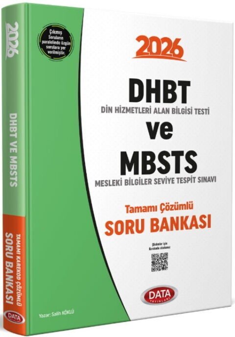 Data 2026 DHBT MBSTS Soru Bankası Çözümlü Data Yayınları