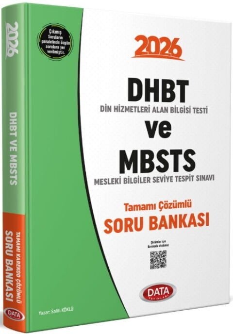 Data 2026 DHBT MBSTS Soru Bankası Çözümlü Data Yayınları