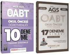 Yediiklim + İndeks 2025 ÖABT MEB-AGS Okul Öncesi Öğretmenliği 17 Deneme 2 li Set - Hasan Sanlı Yediiklim + İndeks Akademi Yayınları