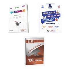 2027 Limit 8. Sınıf Fen LGS Bilimleri + Mantık Sözel Görsel Okuma Grafik ve Tablo Yorumlama Soru 3'lü Set