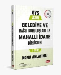 Data Yayınları 2025 Belediye ve Bağlı Kuruluşları İle Mahalli İdare Birlikleri 1. Grup Konu Anlatımlı