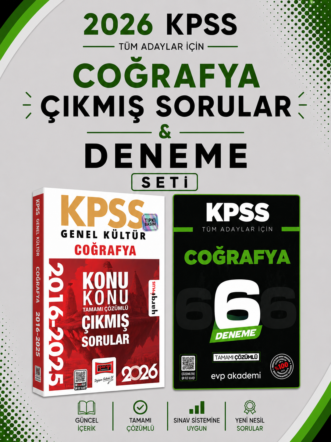 Yargı 2026 KPSS Coğrafya Çıkmış Sorular & KPSS Coğrafya 6 Deneme EVP Akademi Seti