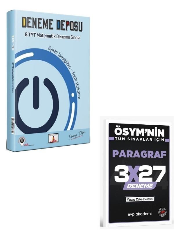 Deneme Deposu 2027 TYT Matematik 8 Denemeleri+ EVP Akademi Paragraf