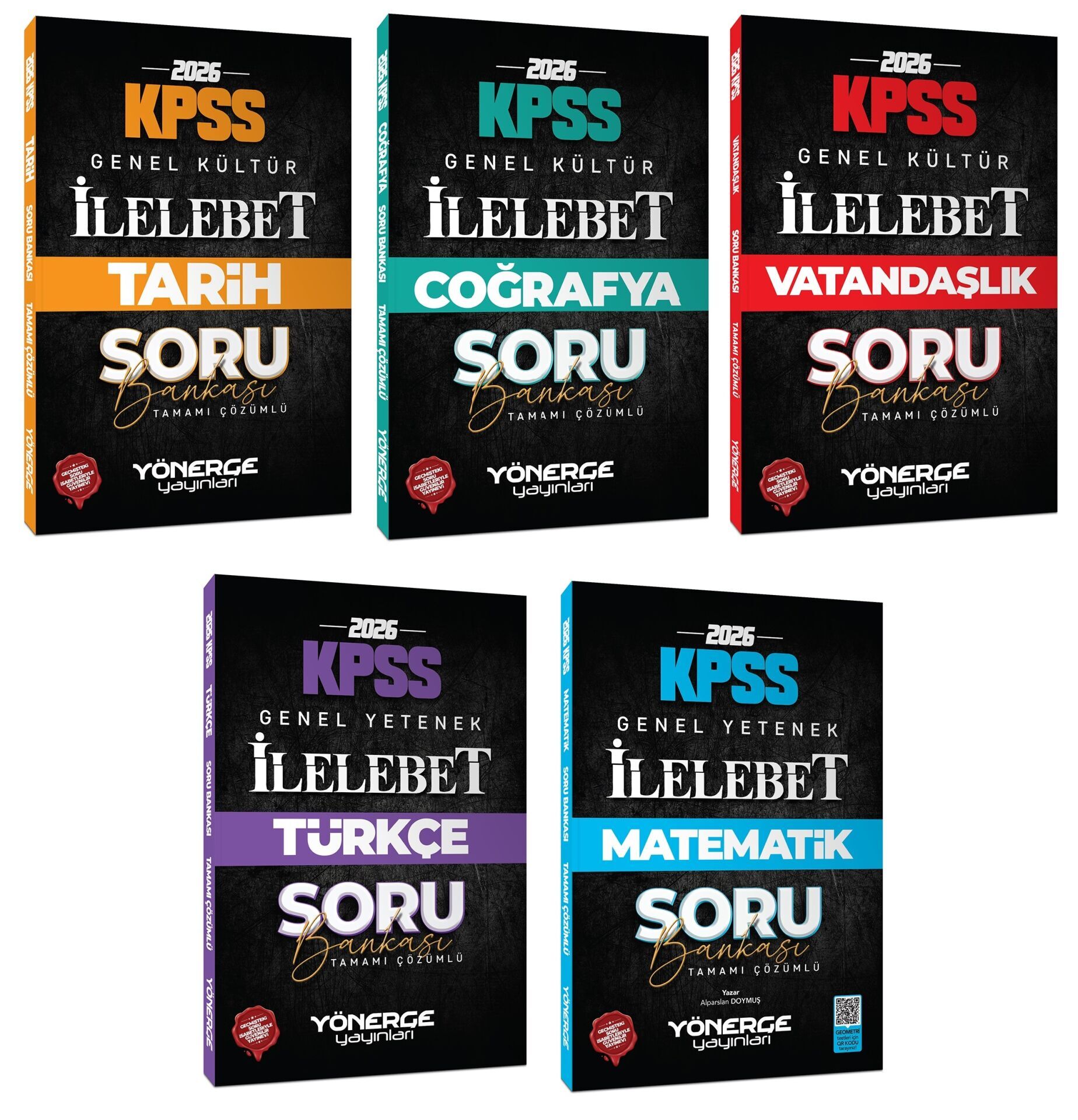 Yönerge 2026 KPSS Genel Yetenek Genel Kültür İlelebet Soru Bankası 5 li Set Yönerge Yayınları