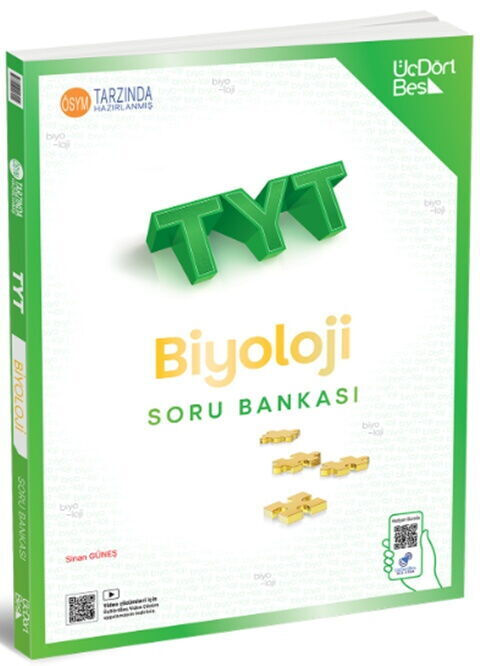 ÜçDörtBeş Yayınları TYT Biyoloji Soru Bankası