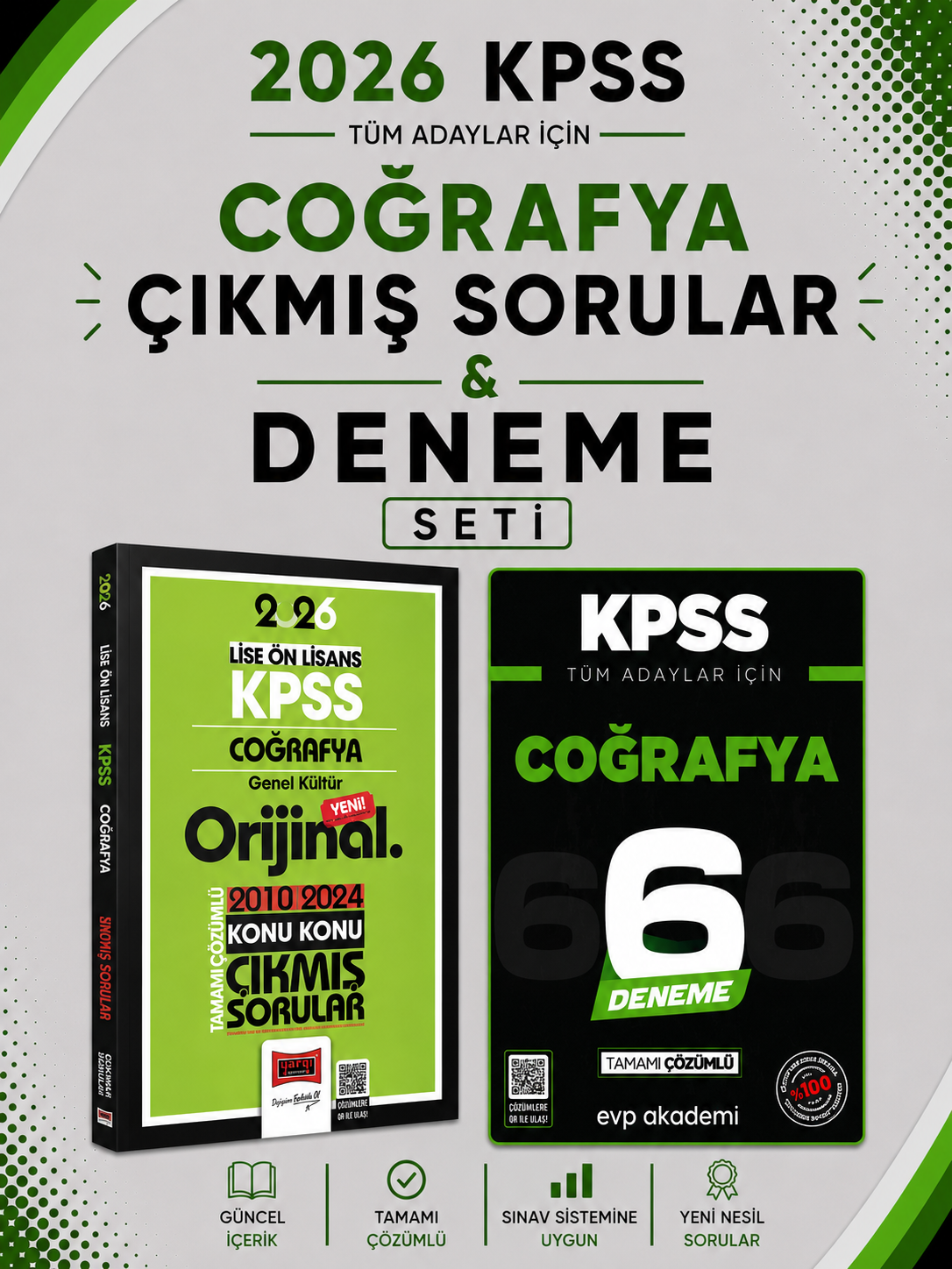 Yargı 2026 KPSS Coğrafya Çıkmış Sorular & KPSS Coğrafya 6 Deneme EVP Akademi Seti