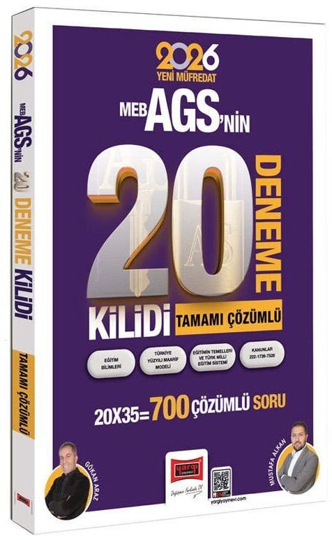 YENİ AGS - Yargı 2026 MEB-AGS Kilidi Tüm Dersler 20 Deneme Çözümlü - Gökan Araz, Mustafa Alkan Yargı Yayınları