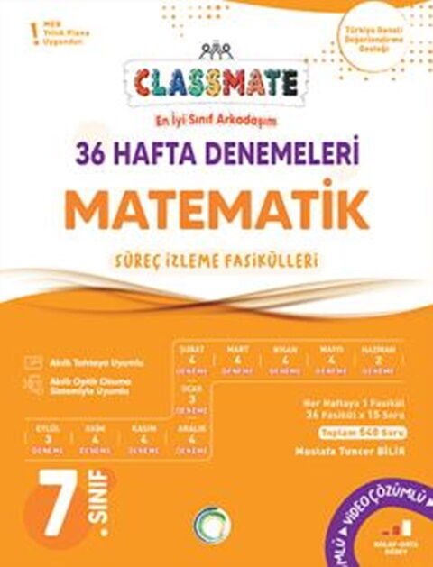 Okyanus Yayınları 7. Sınıf Matematik Classmate 36 Hafta Denemeleri