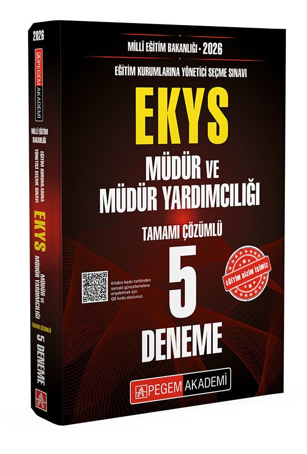 Pegem 2026 MEB EKYS Müdür ve Yardımcılığı 5 Deneme Pegem Akademi Yayınları