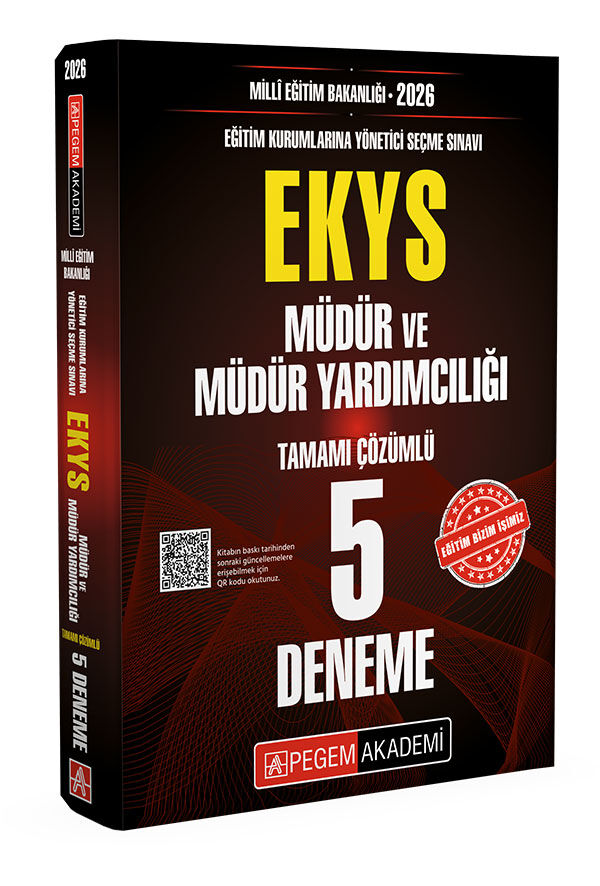 Pegem 2026 MEB EKYS Müdür ve Yardımcılığı 5 Deneme Pegem Akademi Yayınları