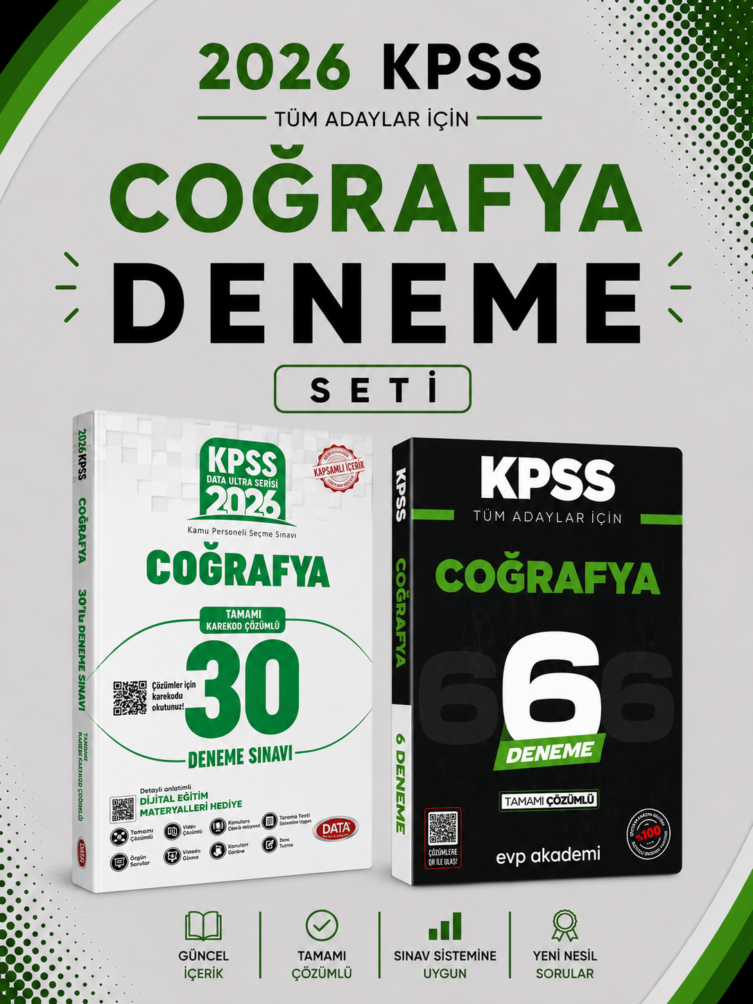 Data 2026 KPSS Coğrafya 30 Deneme & KPSS Coğrafya 6 Deneme EVP Akademi Seti