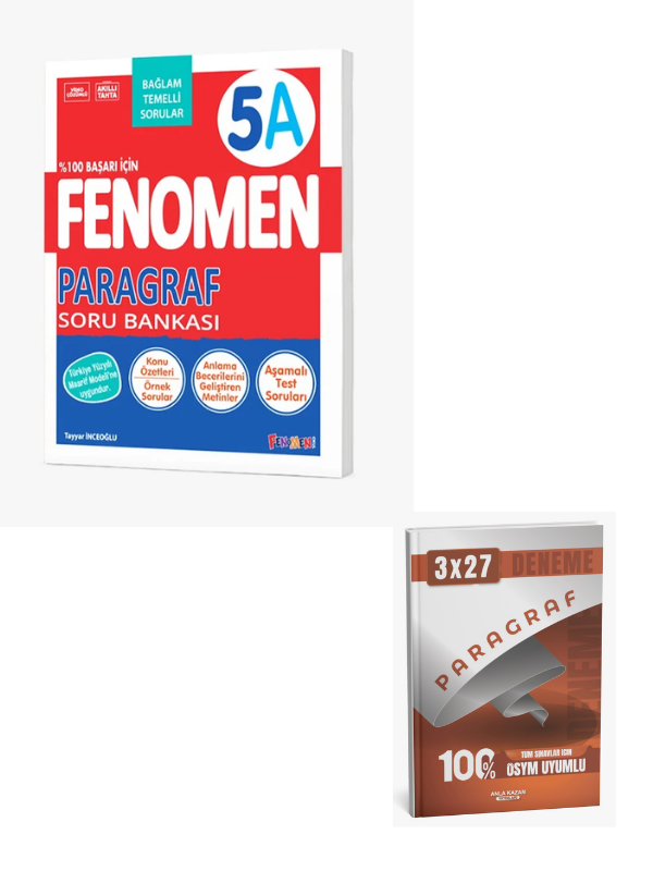 Fenomen 2027  5. Sınıf Paragraf A Fenomen Soru Bankası Güncel Müfredat+ Anla Kazan Paragraf