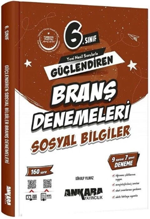 Ankara Yayıncılık 6. Sınıf Sosyal Bilgiler Güçlendiren Branş Denemeleri