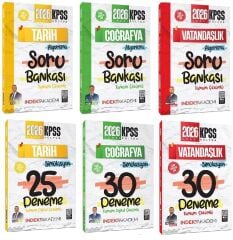 İndeks Akademi 2026 KPSS Tarih + Coğrafya + Vatandaşlık Soru Bankası + 85 Deneme 6 lı Set İndeks Akademi Yayıncılık