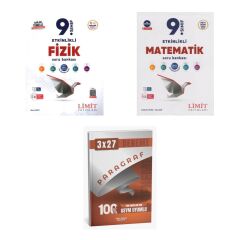2027 Limit 9. Sınıf Fizik Etkinlikli Maarif + Matematik Soru + anla kazan paragraf deneme 3'lü Set