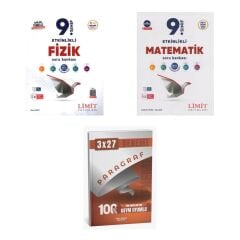 2027 Limit 9. Sınıf Fizik Etkinlikli Maarif + Matematik Soru + anla kazan paragraf deneme 3'lü Set