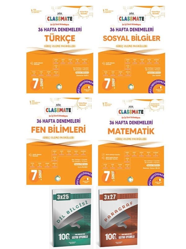 Anla Kazan + Okyanus 2026 7. Sınıf 36 Haftalık Tüm Dersler Deneme + Anla Kazan Deneme 6 lı Set