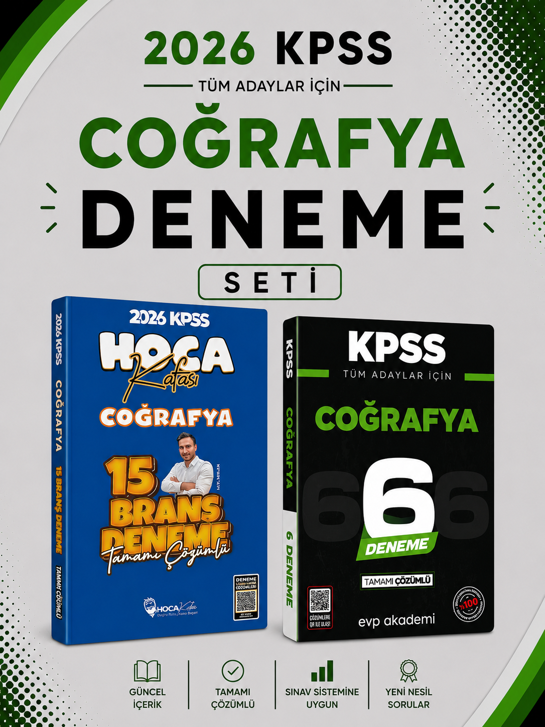 Hoca Kafası 2026 KPSS Coğrafya 15 Deneme & KPSS Coğrafya 6 Deneme EVP Akademi Seti
