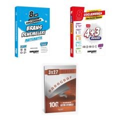 2027 Ankara 8. Sınıf Güçlendiren Matematik Branş + Tüm Dersler Deneme + anla kazan paragraf deneme 3'lü Set