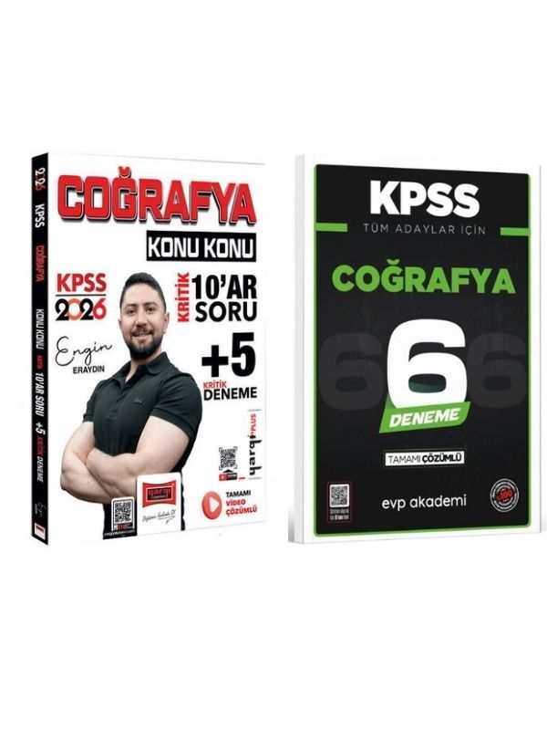 Yargı 2026 KPSS Coğrafya Konu Konu Kritik 10ar Soru +5 Kritik Deneme + EVP Coğrafya Deneme