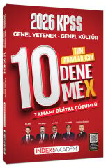 İndeks Akademi 2026 KPSS Genel Yetenek Genel Kültür 10 DenemeX Çözümlü İndeks Akademi Yayıncılık