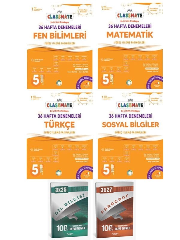 Anla Kazan + Okyanus 2026 5. Sınıf 36 Haftalık Tüm Dersler + Paragraf Dil Bilgisi Deneme 6 lı Set