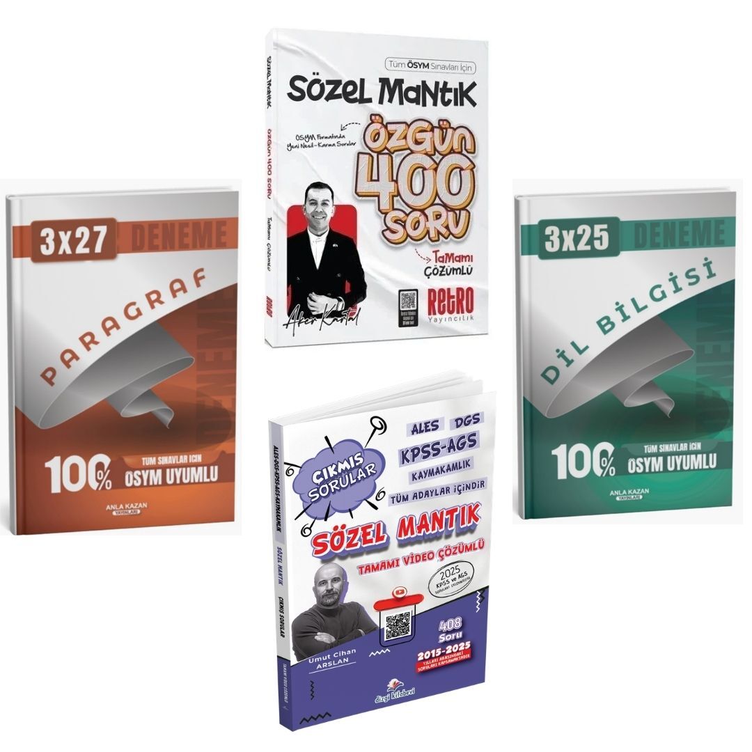 Retro 2026 ALES Sözel Yetenek Soru Bankası + Sözel Yetenek Çıkmış Soru ve Deneme Seti