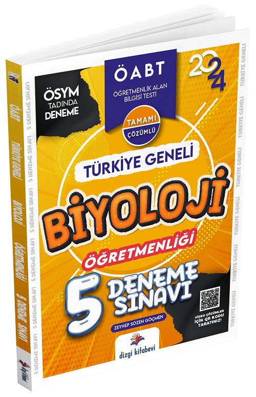Dizgi Kitap KPSS ÖABT Biyoloji Öğretmenliği Türkiye Geneli 5 Deneme Sınavı