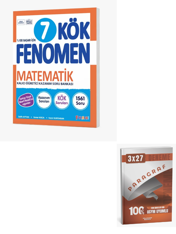 Fenomen 7. Sınıf Kök Matematik Fenomen Soru Bankası Güncel Müfredat + Anla Kazan Paragraf