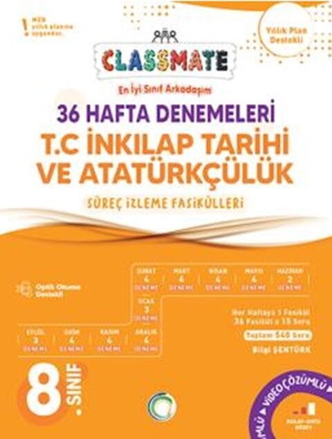 Okyanus Yayınları 8. Sınıf T.C. İnkılap Tarihi ve Atatürkçülük Classmate 36 Hafta Denemeleri