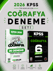 Yediiklim 2026 KPSS Coğrafya 26 Deneme & KPSS Coğrafya 6 Deneme EVP Akademi Seti
