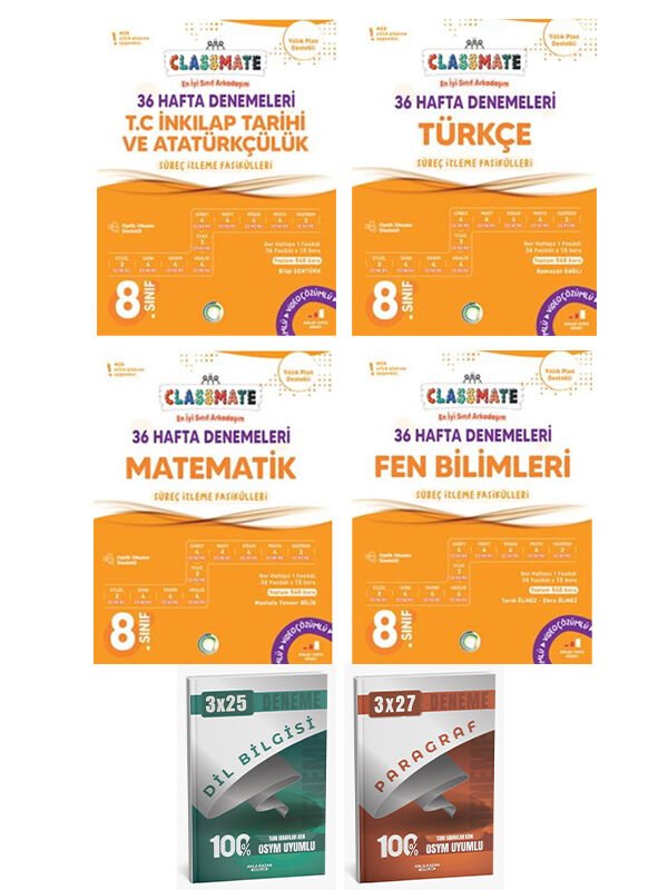 Anla Kazan + Okyanus 2026 LGS 36 Hafta Tüm Dersler + Paragraf Dil Bilgisi Deneme 6 lı Set