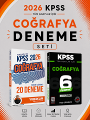 Yediiklim 2026 KPSS Coğrafya 20 Deneme & KPSS Coğrafya 6 Deneme EVP Akademi Seti