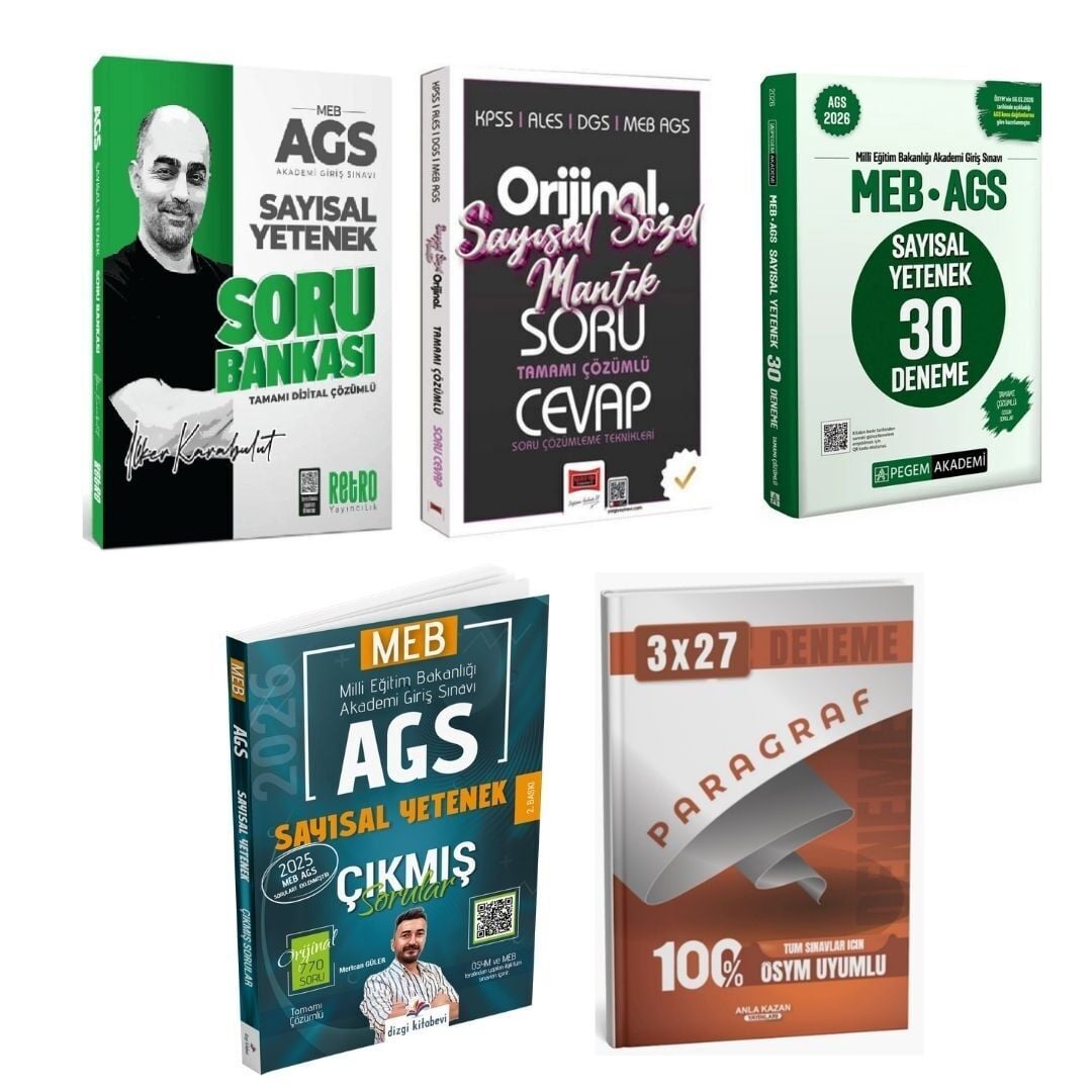 2026 MEB AGS Sayısal Yetenek Soru Bankası + Sayısal Yetenek Deneme + Sayısal Yetenek Çıkmış Sorular Seti