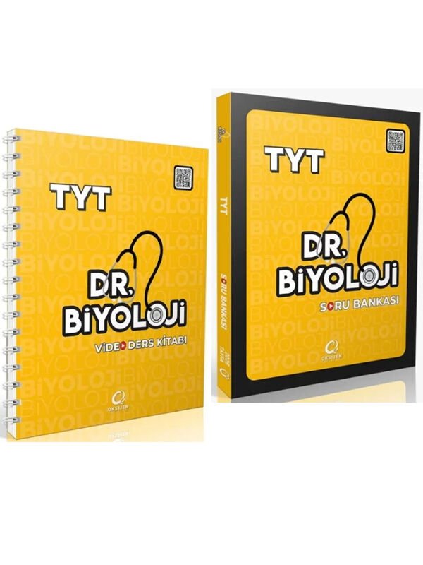 Oksijen 2026 TYT DR. Biyoloji Video Ders Notları ve Soru Bankası 2 li Set Oksijen Yayınları