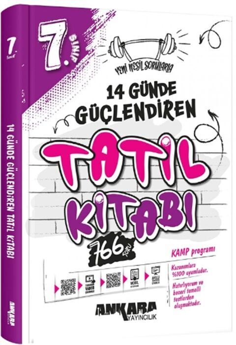 Ankara Yayıncılık 7. Sınıf 14 Günde Güçlendiren Tatil Kitabı
