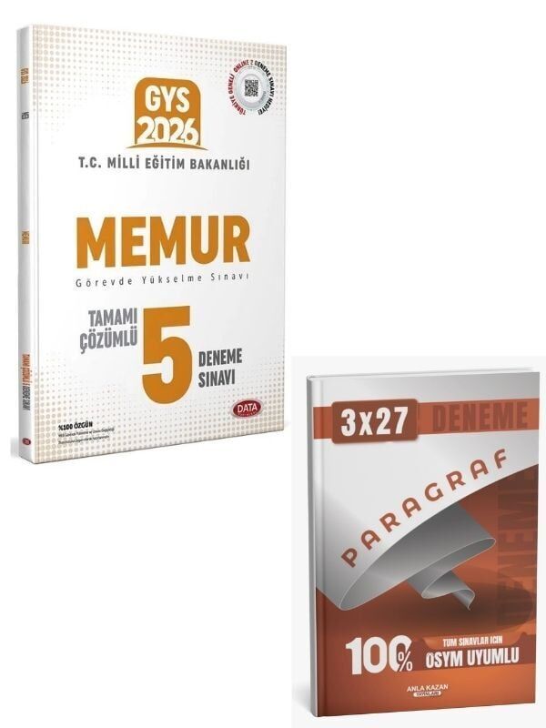 Data 2026 GYS MEB Memur 5 Deneme Çözümlü Görevde Yükselme+ Anla Kazan Paragraf