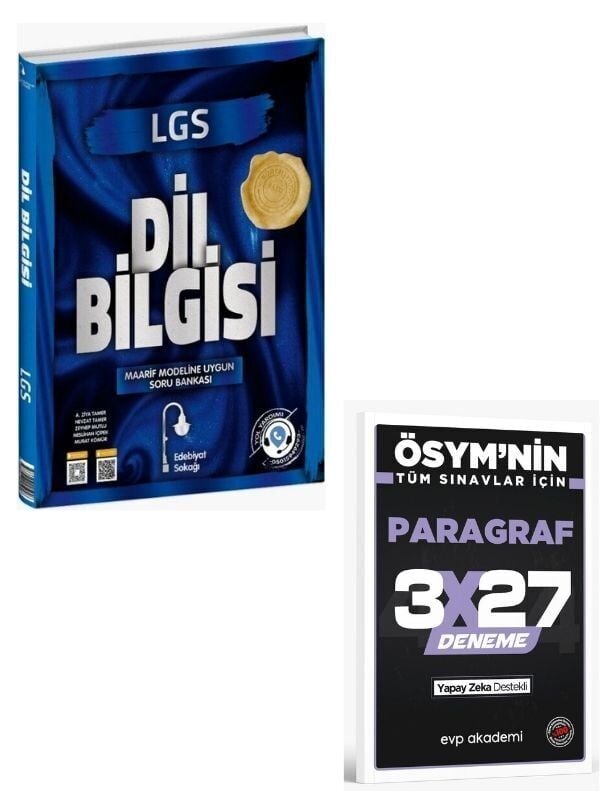 Edebiyat Sokağı 2027 8. Sınıf LGS Dil Bilgisi Soru Bankası+ EVP Akademi Paragraf