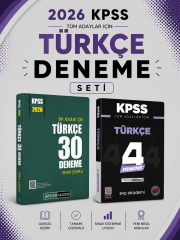 Pegem 2026 KPSS Türkçe 30 Deneme & KPSS Türkçe 4 Deneme EVP Akademi Seti