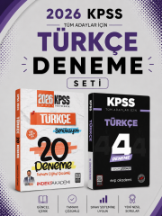 İndeks 2026 KPSS Türkçe 20 Deneme & KPSS Türkçe 4 Deneme EVP Akademi Seti