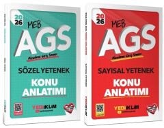 Yediiklim 2026 MEB-AGS Sözel + Sayısal Yetenek Konu 2 li Set Yediiklim Yayınları
