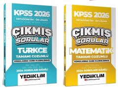 Yediiklim 2026 KPSS Lise Ortaöğretim Ön Lisans Türkçe + Matematik Çıkmış Sorular Konularına Göre 2 li Set Yediiklim Yayınları