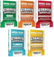 Yediiklim 2026 KPSS Lise Ortaöğretim Ön Lisans Çıkmış Sorular Konularına Göre 5 li Set Yediiklim Yayınları