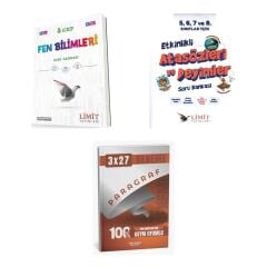 2027 8. Sınıf/LGS Limit Fen Bilimleri Soru + Etkinlikli Atasözleri ve Deyimler Soru + Ankapade 3'lü Set