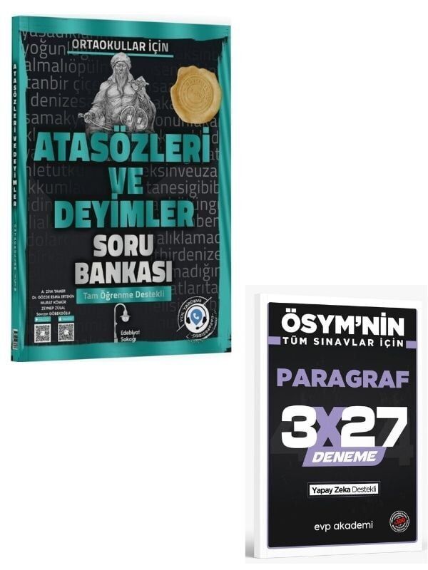 Edebiyat Sokağı 2027 5. 6. 7. 8. Sınıf Atasözleri ve Deyimler Soru Bankası+ EVP Akademi Paragraf