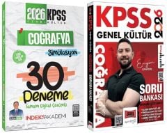 Yargı + İndeks 2026 KPSS Coğrafya Soru Bankası + 30 Deneme 2 li Set - Engin Eraydın, Alican Demir Yargı + İndeks Akademi Yayınları