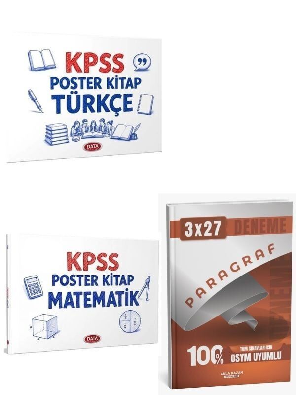 Data 2027 KPSS Türkçe + Matematik Poster Kitap + Anla Kazan Paragraf