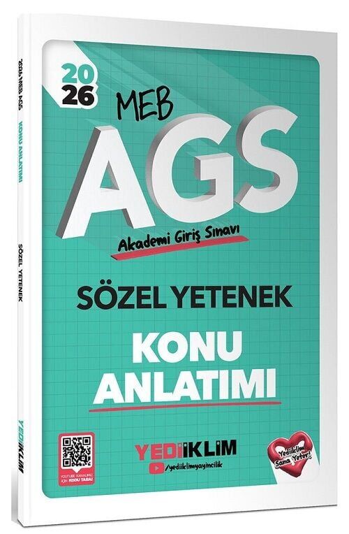 Yediiklim 2026 MEB-AGS Sözel Yetenek Konu Anlatımı Yediiklim Yayınları