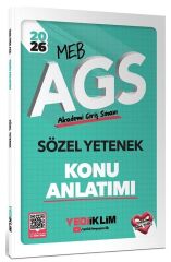Yediiklim 2026 MEB-AGS Sözel Yetenek Konu Anlatımı Yediiklim Yayınları